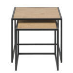 Kavos staliukai 2vnt SEAFORD 40x40xH40cm, 50x50xH45cm, ąžuolas - Image 4