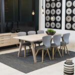 Valgomojo stalas A-LINE 200x95xH74,6cm, šviesus ąžuolas - Image 3