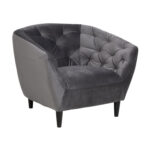 Fotelis RIA tamsiai pilkas