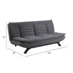 Sofa bed FAITH dark grey/black - Image 2