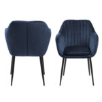 Fotelis EMILIA tamsiai mėlyna/juoda - Image 3