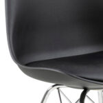 Kėdė ERIS juoda/chromas - Image 3