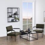 Sieninė lentyna SEAFORD 75x20xH91cm, juoda - Image 2