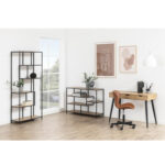 Lentyna SEAFORD 77x35xH185cm, laukinis ąžuolas/juoda - Image 5