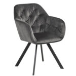 Kėdė LOLA sukama, tamsiai pilka