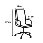 Rašomojo stalo kėdė BATILDA brandy PU - Image 5