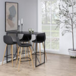 Baro stalas SEAFORD 120x60xH105cm, juodas - Image 4