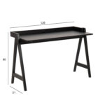 Rašomasis stalas MISO, 126x51xH80cm, juodai dažytas ąžuolas - Image 5