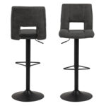 Baro kėdė SYLVIA antracito/juodos spalvos - Image 2