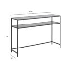 Konsolinis staliukas SEAFORD 120x35xH79cm, juodas - Image 2