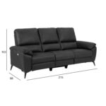 Sofa RANA, 3 sėdimų vietų, pilka - Image 12