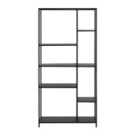 Knygų spinta NEWCASTLE 79,5x30xH165cm, juoda - Image 2