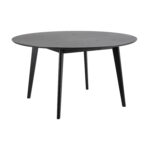 Valgomojo stalas ROXBY, D140xH76cm, juodas