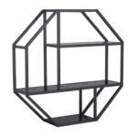 Sieninė lentyna SEAFORD 77x22xH77cm, juoda