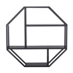 Sieninė lentyna SEAFORD 77x22xH77cm, juoda - Image 2