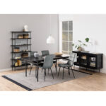 Sieninė spintelė ANGUS 94x27xH172cm, juoda - Image 4