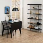 Sieninė spintelė ANGUS 94x27xH172cm, juoda - Image 5