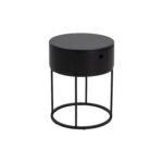 Naktinis staliukas POLO D40xH51cm, juodas