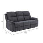 Sofa MORA, 3 sėdimų vietų, tamsiai pilka - Image 6