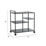 Serviravimo krepšelis NEWCASTLE 78x40xH85cm, juodas - Image 2