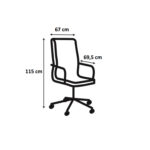 Rašomojo stalo kėdė BRAD ruda - Image 2