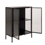 Vitrina NEWCASTLE 80x40xH98,7cm, juoda - Image 2