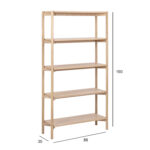 Lentyna BRAIDWOOD 86x30xH160cm, balta - Image 2