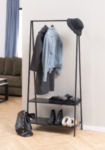 Drabužių lentyna SEAFORD 77x37xH165cm, juoda - Image 8