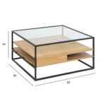 Kavos staliukas RANDOLF 80x80xH40cm, ąžuolas - Image 7