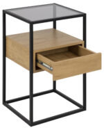 Naktinis staliukas RANDOLF 40x35xH60cm, rudos spalvos - Image 3