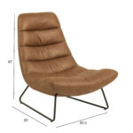 Poilsio kėdė MILFORD brendžio mišinio oda - Image 6