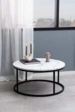 Kavos staliukas SPIRO D80xH40cm, baltas - Image 5