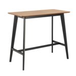 Baro stalas, natūralus/juodas