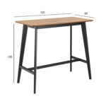 Baro stalas, natūralus/juodas - Image 6