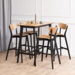 Baro stalas, natūralus/juodas - Image 5