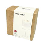 Vyno taurės su auksiniu kraštu, 2 vnt., aukštis 19,7 cm, 400 ml - Image 2