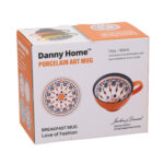 Puodelis SEREN H7,7cm 355ml, oranžinis/mėlynas - Image 2