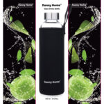 Geriamojo gėrimo butelis GLASS H22,5cm 550ml stiklas, juodas korpusas - Image 2