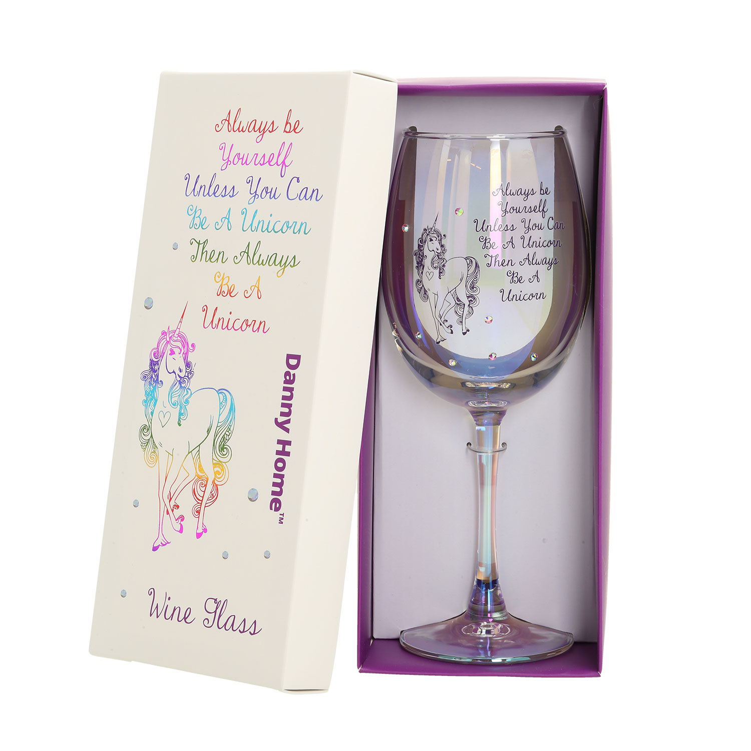 DH16384 Vyno taurė FLOW "Vienaragis" H22,3cm - Image 1