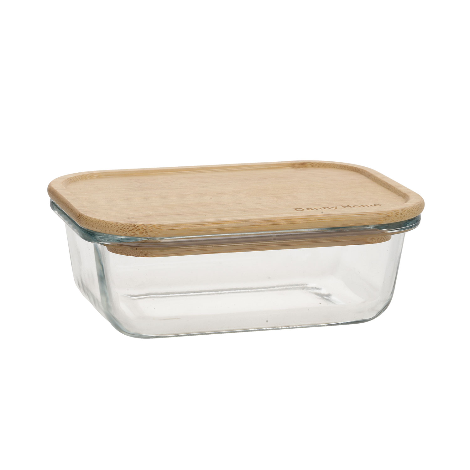 DH20007 Dubuo BOXY 14,5×10,5xH4,8cm 370ml, stiklas, bambukas - Image 1