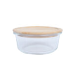 Dubuo BOXY D15xH6cm 620ml, stiklas, bambukinis dangtelis