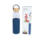 Geriamojo gėrimo butelis GLASS H22,5cm 550ml, stiklas, bambukinis dangtelis - Image 3