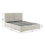 Lova DAMAN su čiužiniu HARMONY DUO SEASON 160x200cm, smėlio spalvos - Image 4