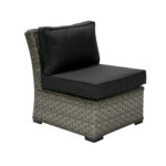 Sodo baldų komplektas GENEVA stalas ir kampinė sofa, pilka - Image 6