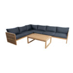 SERENITY kampinės sofos 2+2+2 ir stalo komplektas - Image 2