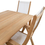 Valgomojo komplektas MALDIVE stalas, 6 sulankstomos kėdės - Image 4