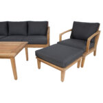 Sodo baldų komplektas MALDIVE stalas, sofa, 2 kėdės, pufas - Image 4