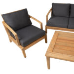 Sodo baldų komplektas MALDIVE stalas, sofa, 2 kėdės, pufas - Image 5