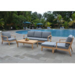 Sodo baldų komplektas MALDIVE stalas, sofa, 2 kėdės, pufas - Image 6