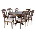 Valgomojo komplektas JAMES su 6 kėdėmis